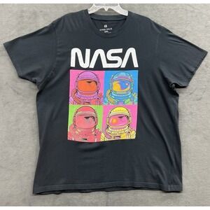 Hyperspace NASA T Shirt Mens Size 2XL Black Short Sleeve Astronaut Logo Adults